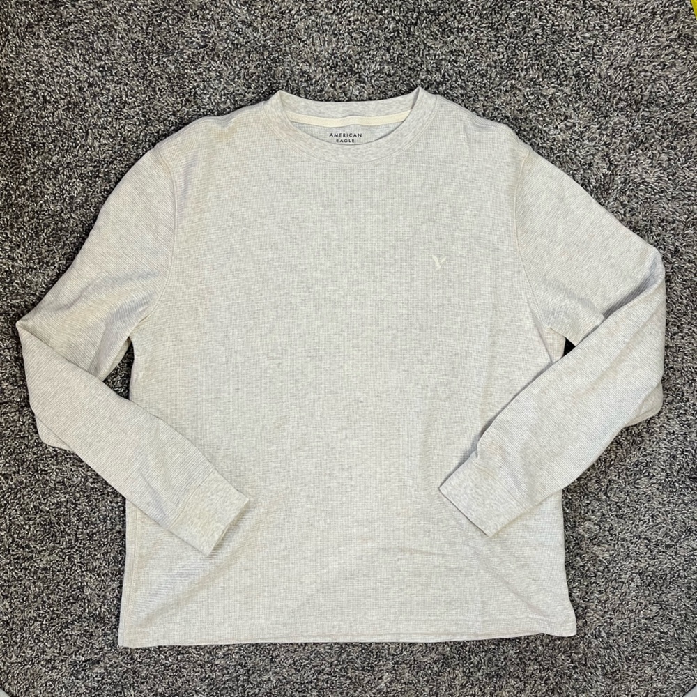 American Eagle Cream Men's Shirt Size M